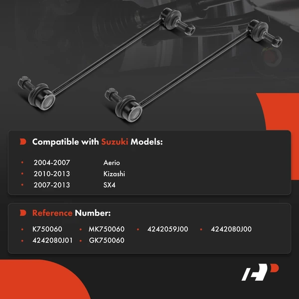 Stabilizer Bar Link Front Driver & Passenger A-Premium APCA8833