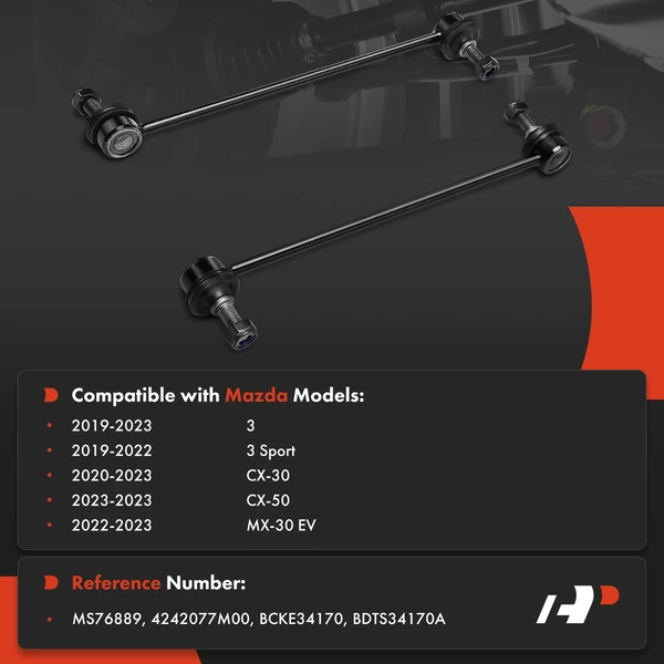 Sway Bar Link Kit Front Driver & Passenger A-Premium APCA8845