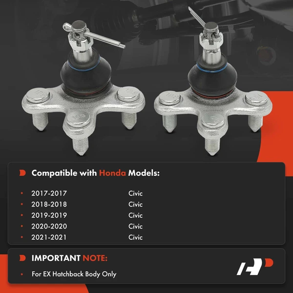 2 Pcs Front Lower Ball Joint for Honda Civic 2017-2021 EX Hatchback