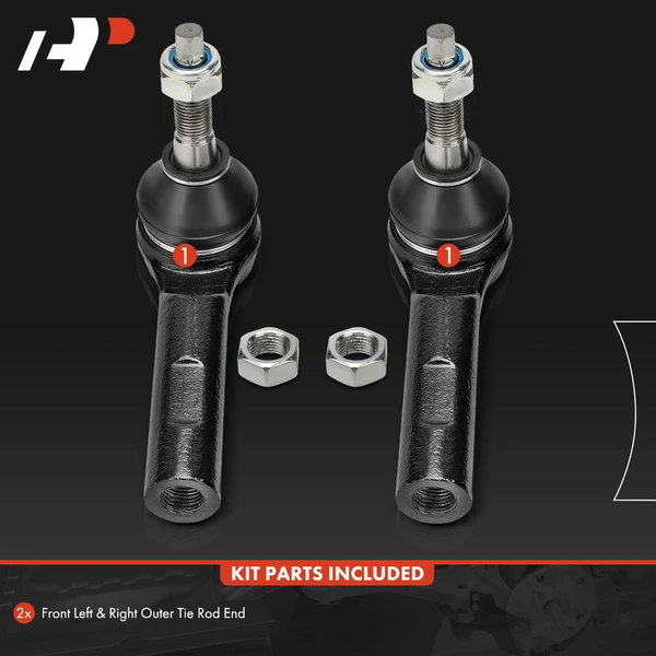 2 Pcs Front Outer Tie Rod End for Ram 1500 2019-2023