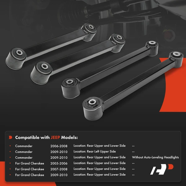 4-Pc Control Arm, Rear Side A-Premium APCA8847