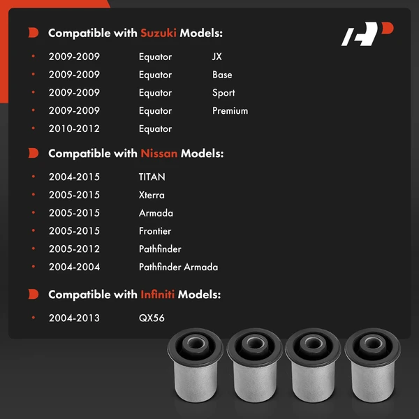 4-Pc Control Arm Bushing, Front Lower A-Premium APCA7477