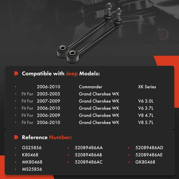 Sway Bar Link Rear Driver & Passenger A-Premium APCA9254