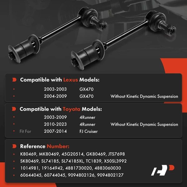 Sway Bar Link Rear Driver & Passenger A-Premium APCA9255