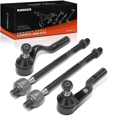 4 Pcs Front Inner & Outer Tie Rod End