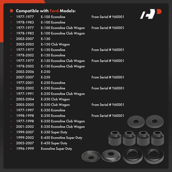 4-Pc Radius Arm Bushing Kit, Front Side A-Premium APCA10002