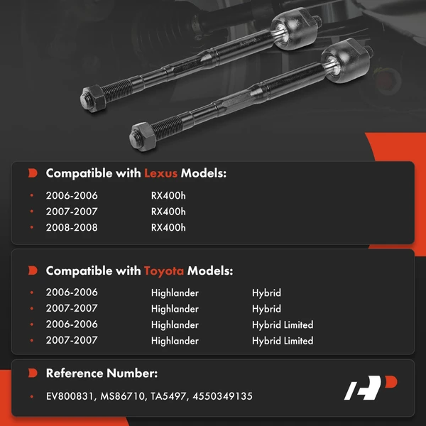 Tie Rod End Front Driver & Passenger Inner A-Premium APCA8848