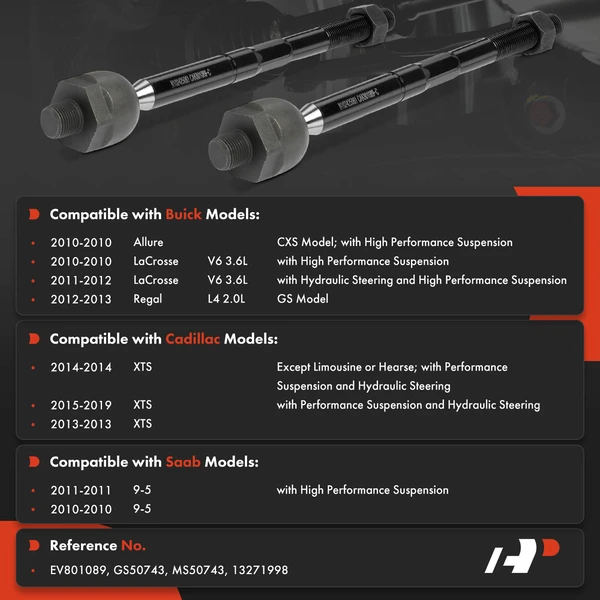 Tie Rod End Front Driver & Passenger Inner A-Premium APCA8850