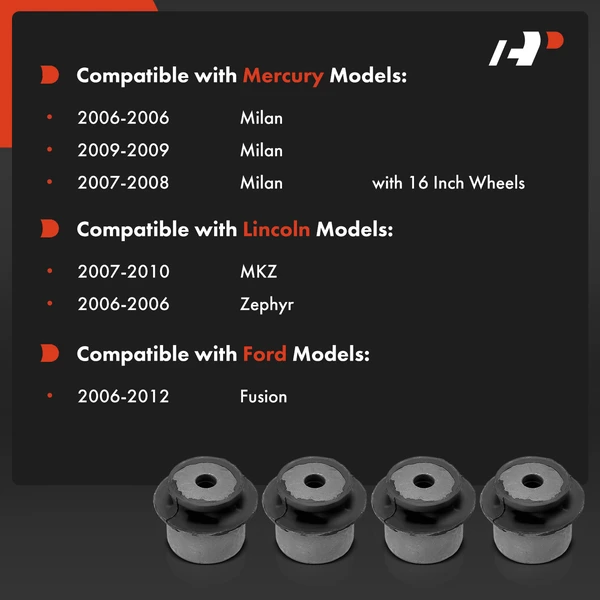 4-Pc Control Arm Bushing, Front Upper A-Premium APCA7479