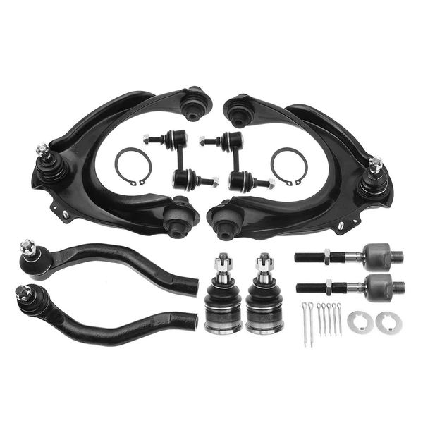 2004-2008 Acura TSX A Set of 10 Control Arm Ball Joint Sway Bar Link Tie Rod End Kit Front Lower & Upper, Inner & Outer A-Premium APCA3490