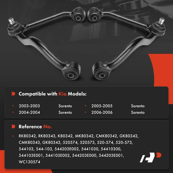 2-Pc Control Arm & Ball Joint Assembly, Front Side with Ball Joint A-Premium APCA8854