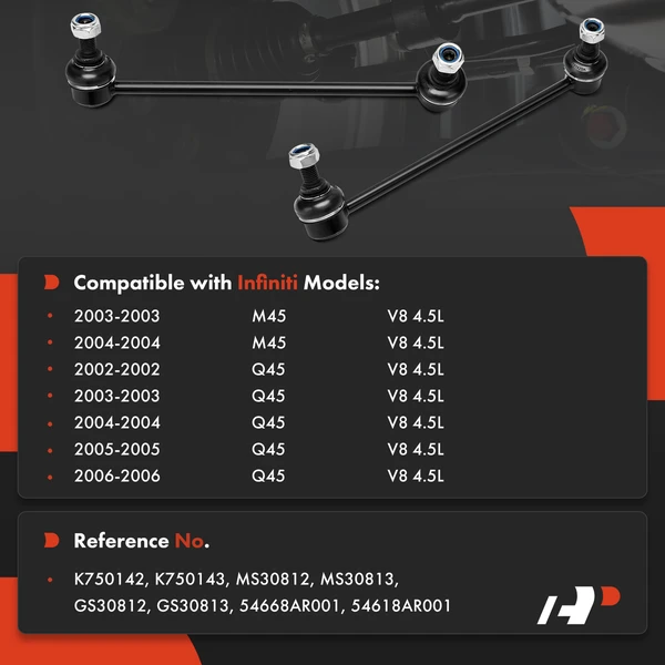 Sway Bar Link, Front Driver & Passenger, A-Premium APCA7393