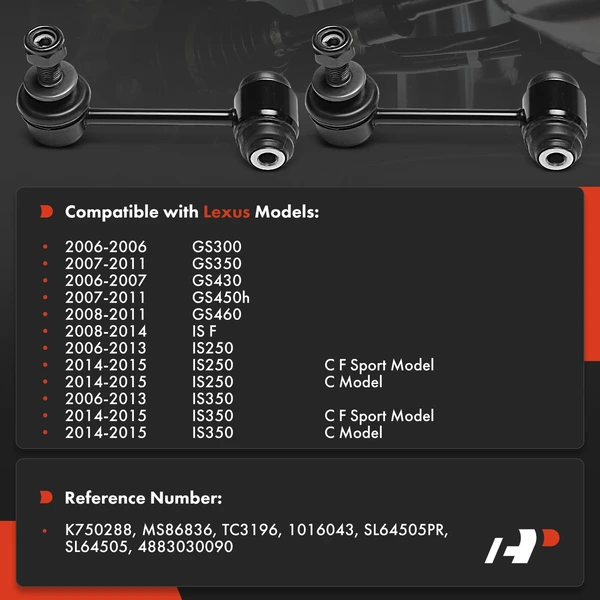 Sway Bar Link Rear Driver & Passenger A-Premium APCA9262