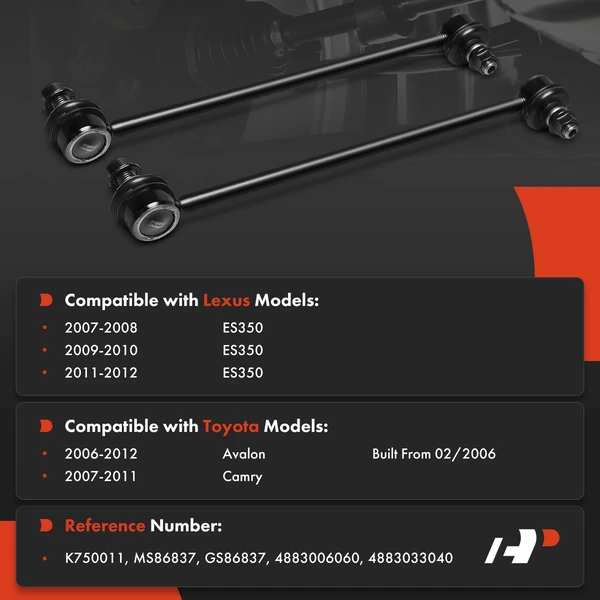 Sway Bar Link Ball Joint Rear Driver & Passenger A-Premium APCA9263