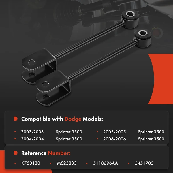 Suspension Stabilizer Bar Link Kit Rear Driver & Passenger A-Premium APCA7898
