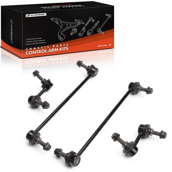 4-Pc Suspension Stabilizer Bar Link Kit, Front Side A-Premium APCA9265