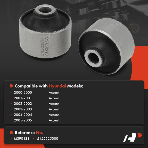 2-Pc Suspension Control Arm Bushing, Front Driver & Passenger Lower Rearward A-Premium APCA10017