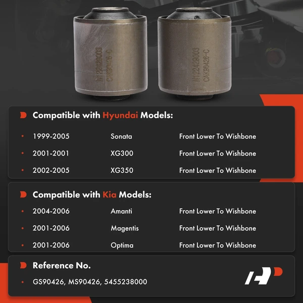 Control Arm Bushing Kit Front Lower To Wishbone A-Premium APCA10018