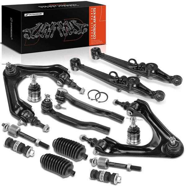 1997-1999 Acura CL A Set of 14 Control Arm Ball Joint Tie Rod and Sway Bar Link Kit Front Side A-Premium APCA3503