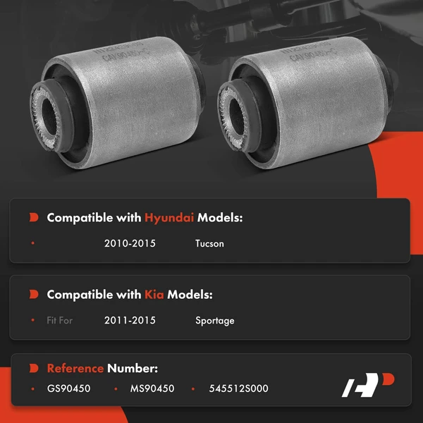2-Pc Control Arm Bushing, Front Forward A-Premium APCA10019