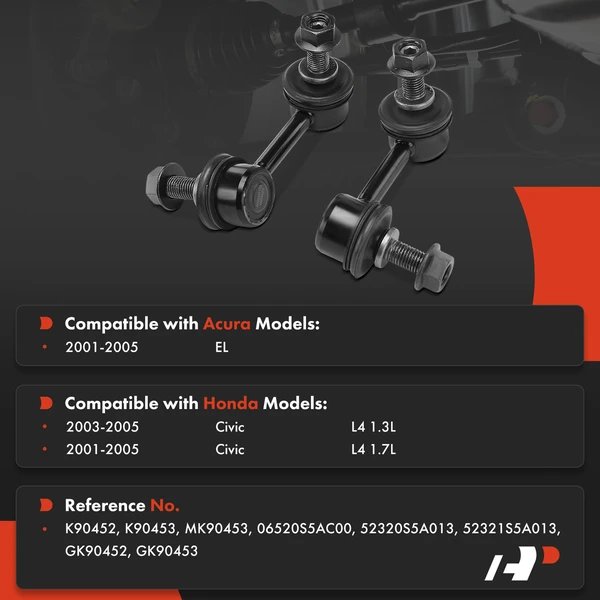 2-Pc Sway Bar Kit, Rear Driver & Passenger A-Premium APCA9279