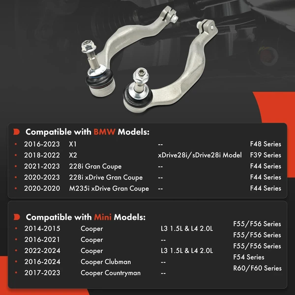 2-Pc Tie Rod Set, Front Driver & Passenger Outer A-Premium APCA9281