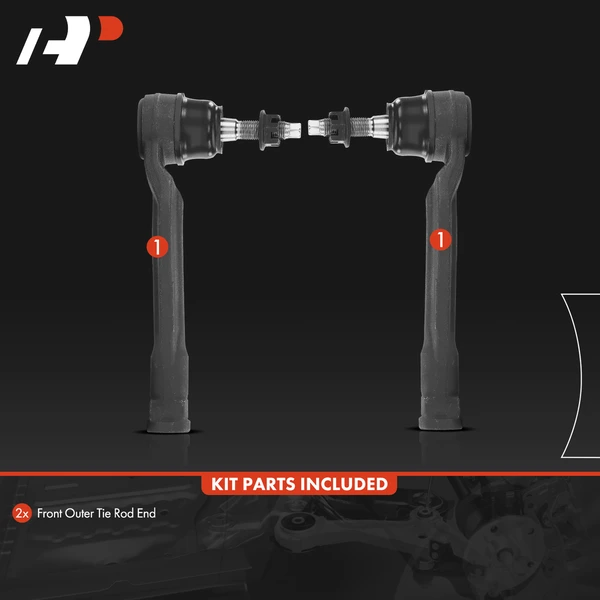 2 Pcs Front Outer Tie Rod End for Hyundai Palisade Sonata 18-21 Kia Optima 19-20
