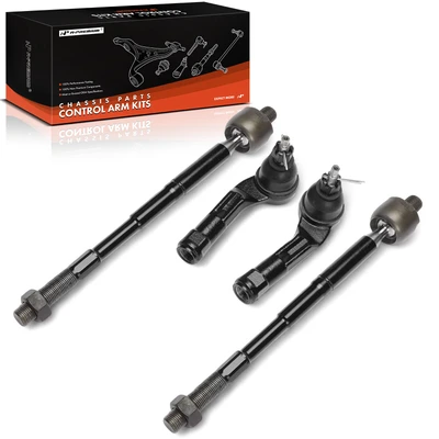 4 Pcs Front Inner & Outer Tie Rod End