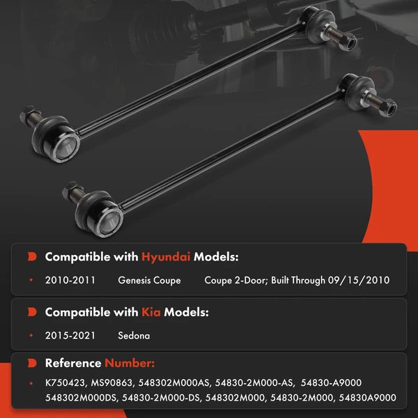 Sway Bar Link Kit Front Driver & Passenger A-Premium APCA8899