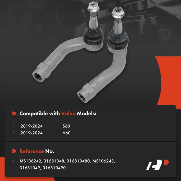 Steering Tie Rod End Front Driver & Passenger Outer A-Premium APCA8080