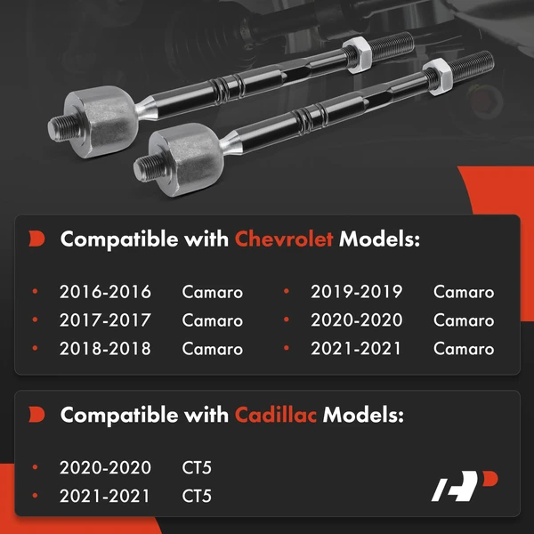 2 Pcs Inner Steering Tie Rod End for Chevrolet Camaro 2016-2021 Cadillac CT5 20-21