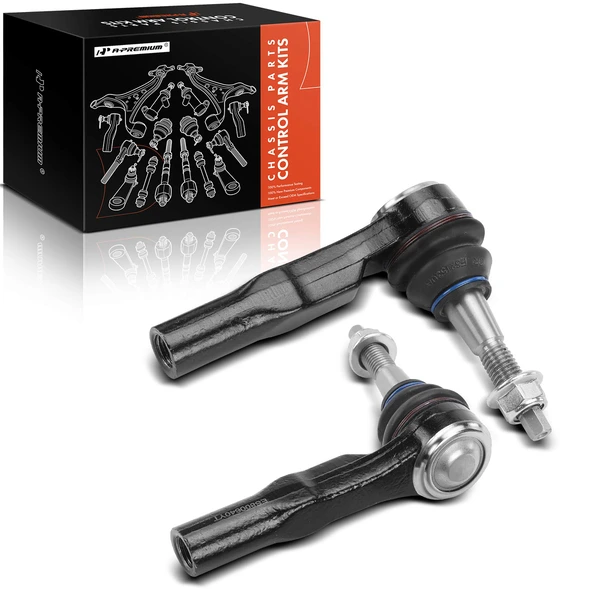 2 Pcs Outer Tie Rod End for Cadillac SRX 10-16 Chevrolet Equinox GMC Terrain 10-17