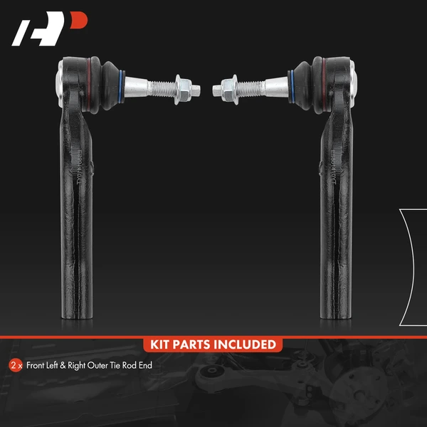 2 Pcs Outer Tie Rod End for Buick Enclave Chevy Traverse GMC Acadia Cadillac XT5