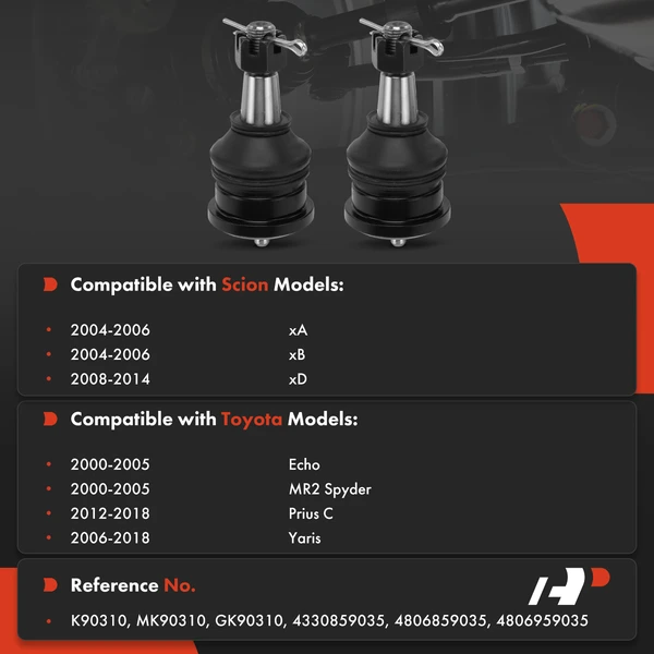 Ball Joint Kit Front Driver & Passenger Lower A-Premium APCA8886