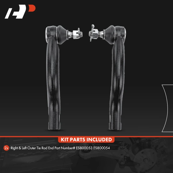 2 Pcs Outer Tie Rod End for Toyota RAV4 Lexus HS250h NX200t Scion tC