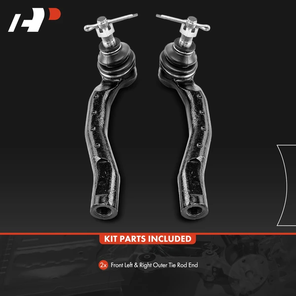 2 Pcs Left & Right Outer Tie Rod End for Toyota Prius C 2012-2019 Yaris L4 1.5L