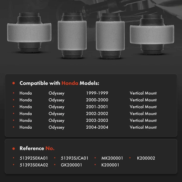 4-Pc Control Arm Bushing, Front Lower Forward & Rearward A-Premium APCA10023
