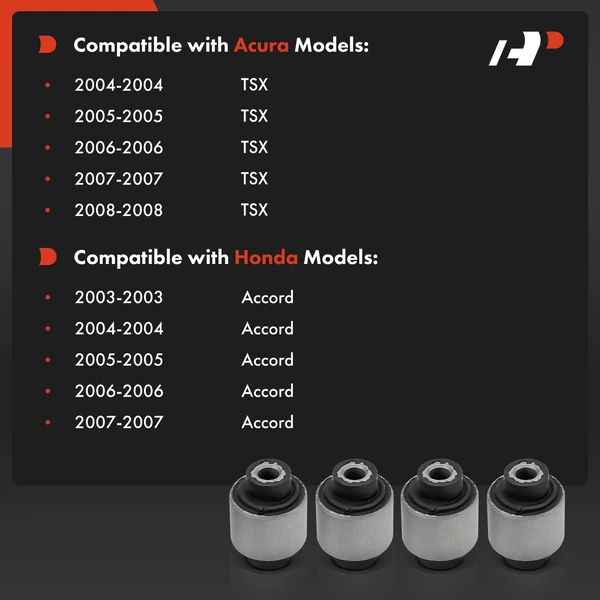 4-Pc Control Arm Bushing, Front Upper A-Premium APCA7487
