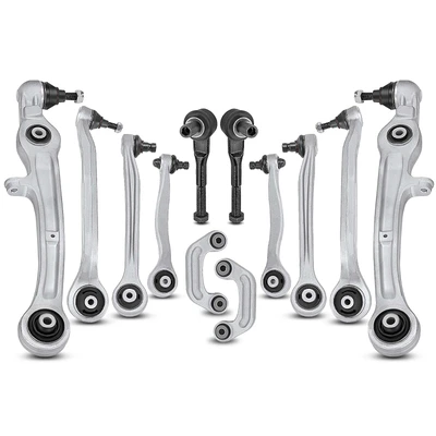 12 Pcs Front Control Arm Ball Joint Tie Rod Sway Bar Kit
