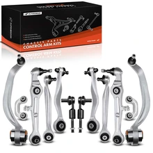 2001-2008 Audi A4 Quattro A Set of 12 Control Arm Sway Bar Link and Tie Rod End Kit Front Side A-Premium APCA0298