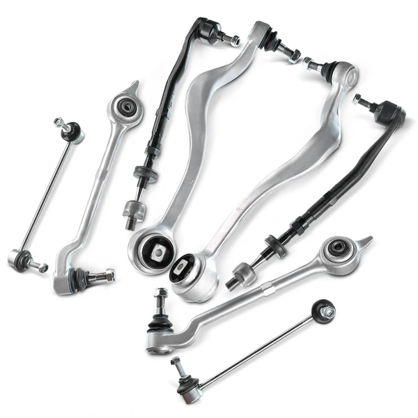 A Set of 8 Control Arm Sway Bar Link and Tie Rod End Kit Front Side A-Premium APCA0009