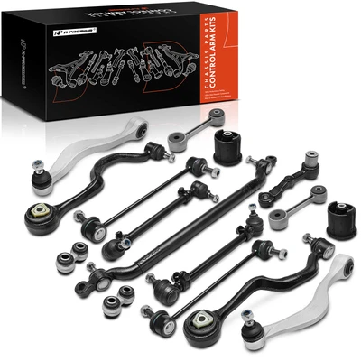 16 Pcs Front & Rear Control Arm Sway Bar Link Tie Rod Ball Joint Bushing