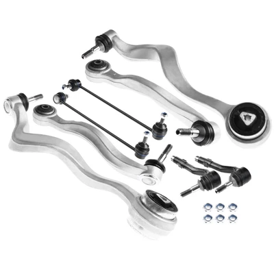 8 Pcs Front Lower Control Arm Bar Link Tie Rod End Kit