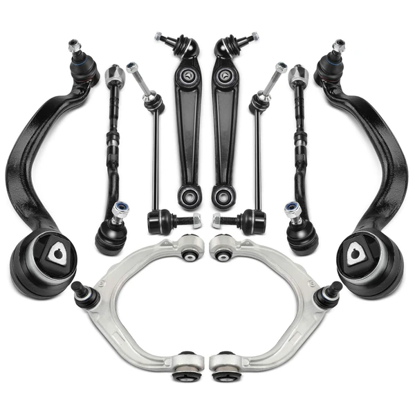 2007-2013 BMW X5 A Set of 10 Control Arm Sway Bar Link and Tie Rod End Kit Front Side A-Premium APCA0313