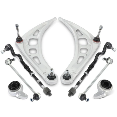 8 Pcs Front Control Arm & Sway Bar Link & Tie Rod End Kit
