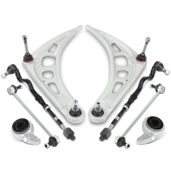 2001-2005 BMW 325Ci A Set of 8 Control Arm Ball Joint Sway Bar Link Tie Rod End Kit Front Side A-Premium APCA6110