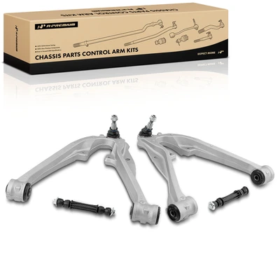 4 Pcs Front Control Arm with Ball Joint & Stabilizer Bar Link