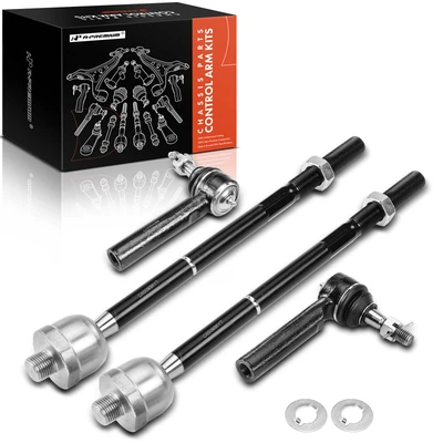 4 Pcs Inner & Outer Tie Rod End