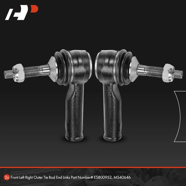 2 Pcs Front Outer Tie Rod End for Ford Explorer 11-19 Flex Lincoln MKT 17-19