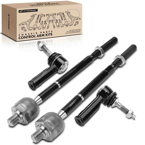 4 Pcs Inner & Outer Tie Rod End for Ford Explorer 2011-2017 Lincoln MKT